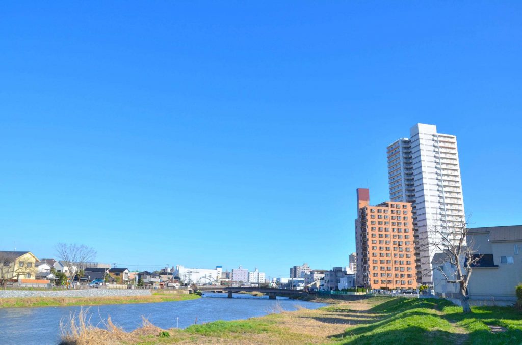 春日部市の街並み